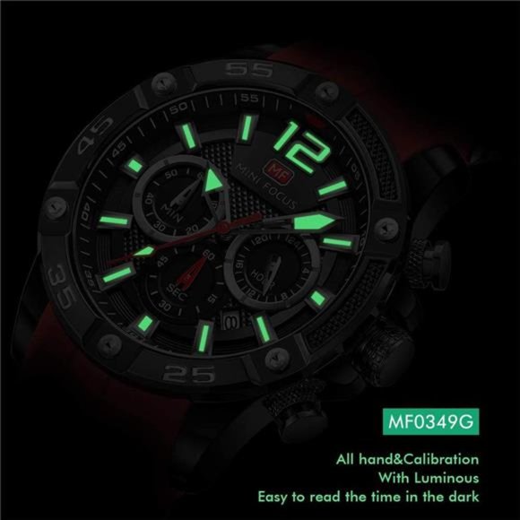 Men Watch Casual Wrist Watches Chronograph/Waterproof/Luminous/Calendar/24 Hours - Picture 2 of 5